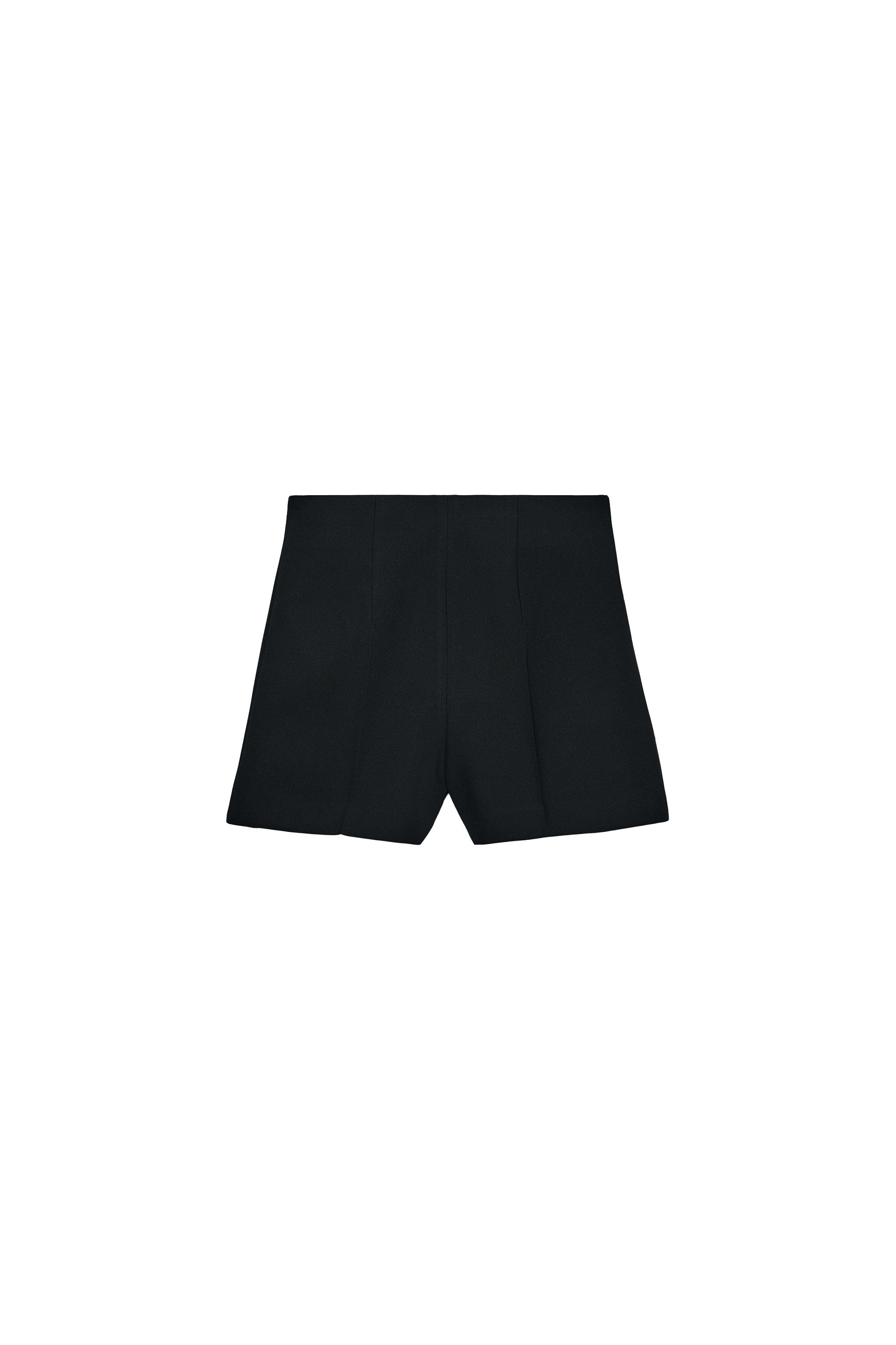 SHORT DE CINTURA ALTA ZW COLLECTION - Preto | ZARA Brasil