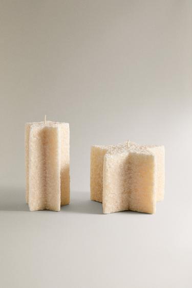 CHRISTMAS STAR CANDLE - White by Zara