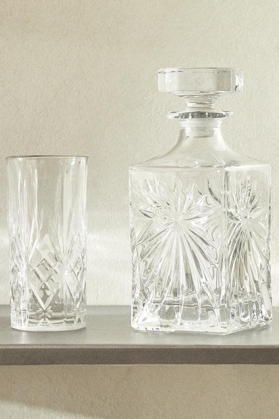 CRYSTALLINE BOTTLE WITH RAISED DESIGN - Transparent by Zara - Image 6