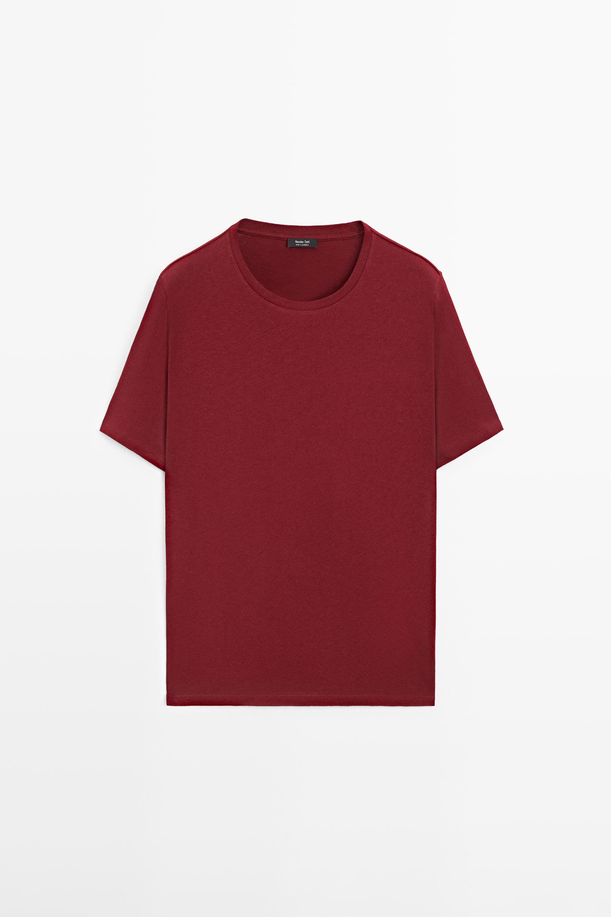 T-shirt manches courtes en lin et coton
