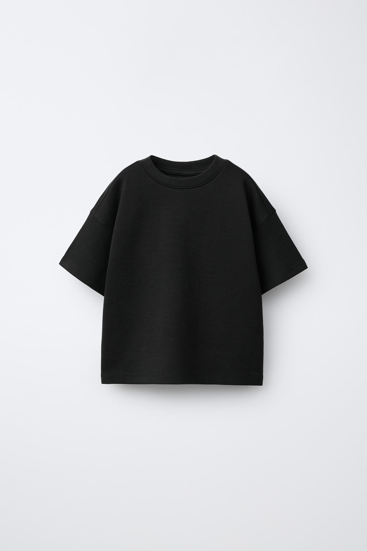 BASIC INTERLOCK T-SHIRT — Black