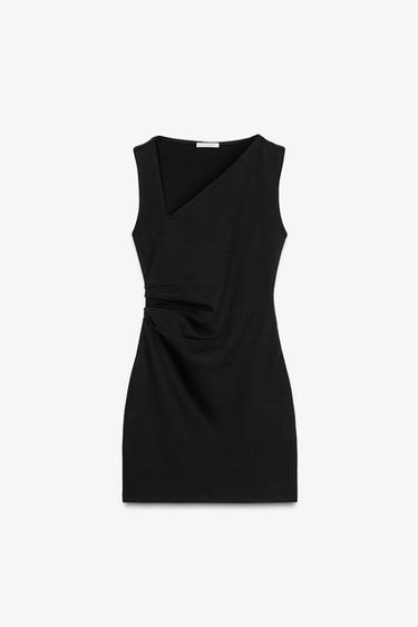 KURZES DRAPIERTES KLEID - Schwarz von Zara - Bild 0