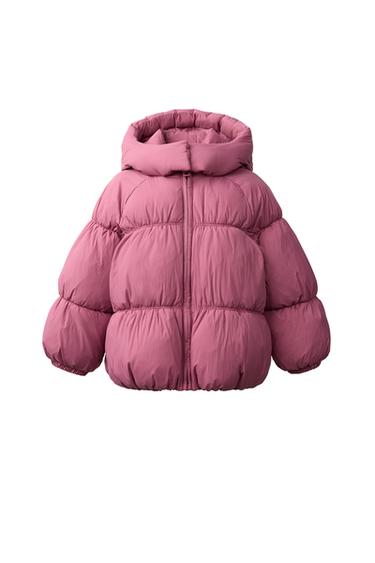 WATER-REPELLENT PUFFER COAT - Raspberry by Zara