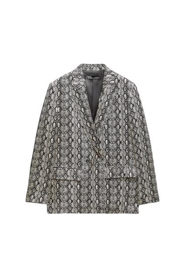 FLOWING ANIMAL PRINT BLAZER