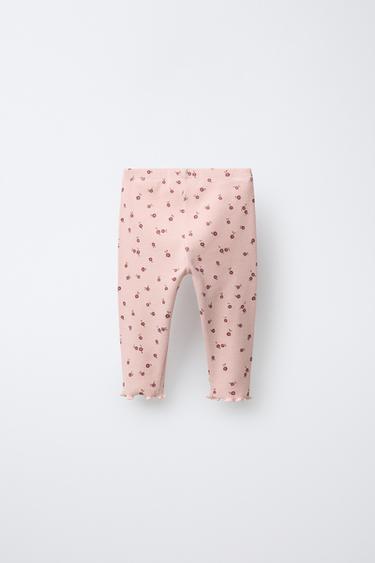 LEGGING CÔTELÉ À FLEURS - Multicolore de Zara - Image 1