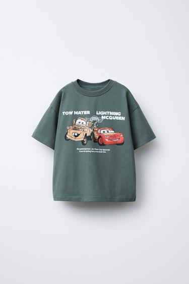 Zara CARS LIGHTNING MCQUEEN © DISNEY PRINTED T-SHIRT - Green - Image 0