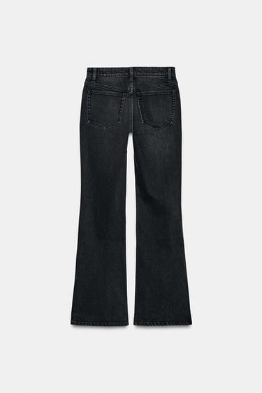 Zara TRF LOW-RISE BOOTCUT JEANS - Black