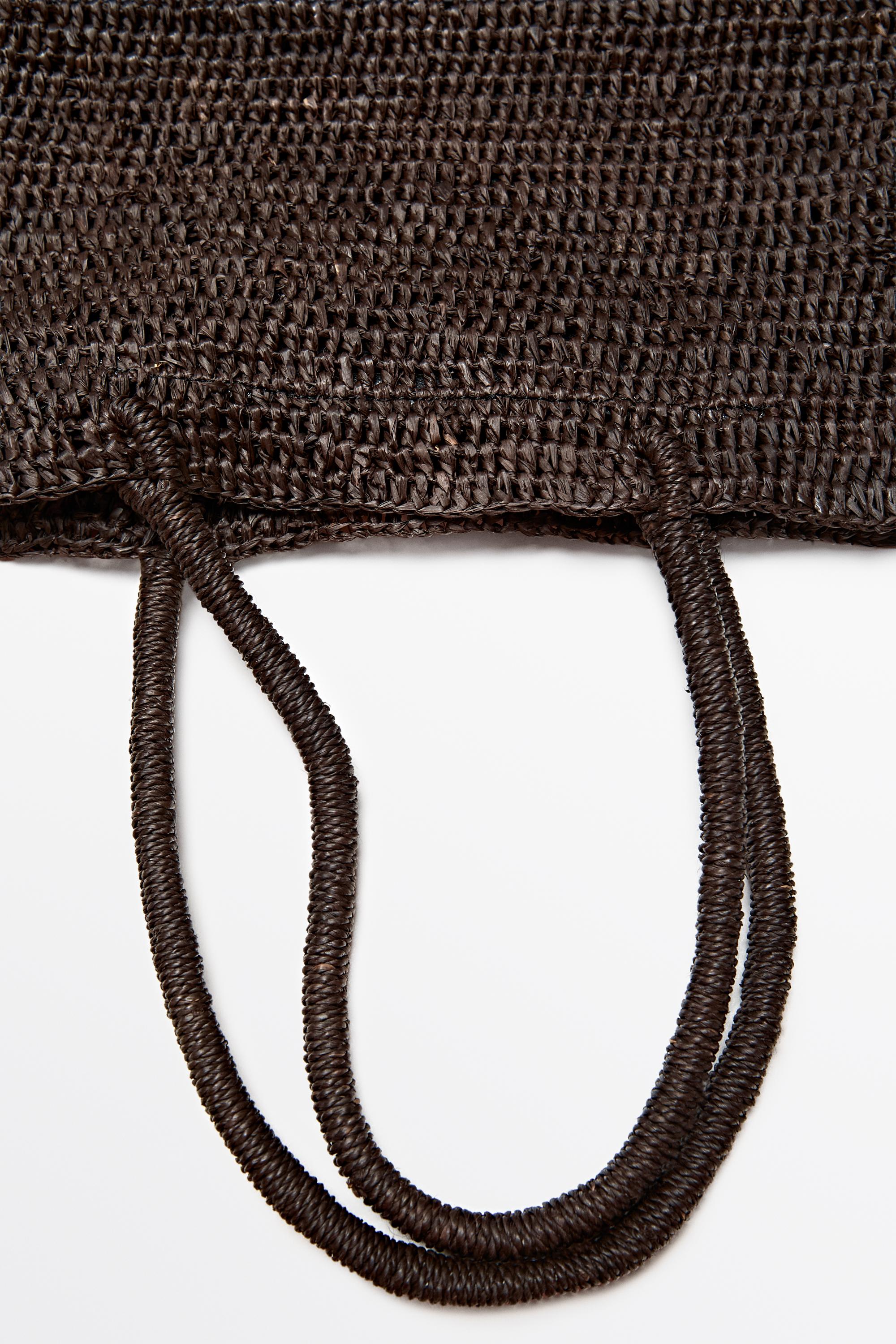 Mini sac seau raphia