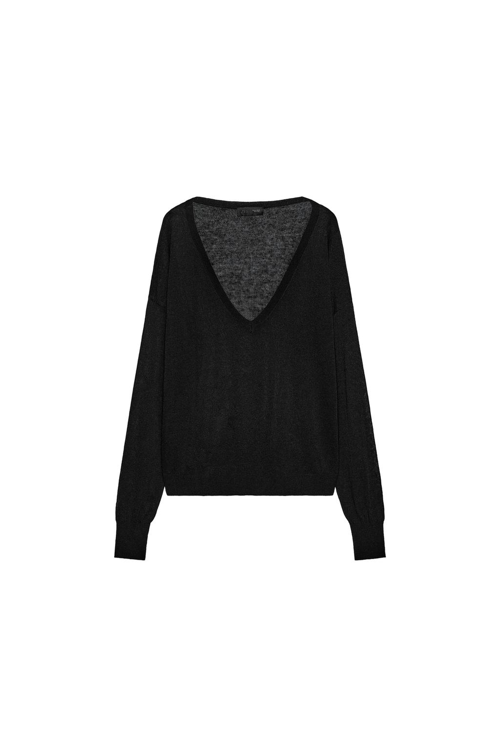 FINE KNIT V-NECK JUMPER - image 3