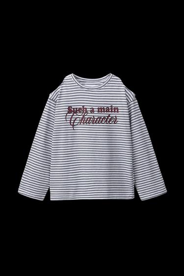 Zara STRIPED CUT-OUT TOP - Black - Image 0