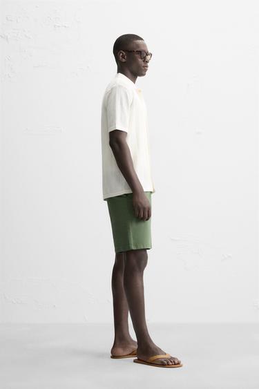CHEMISE EN MAILLE AJOURÉE - Blanc cassé de Zara - Image 3