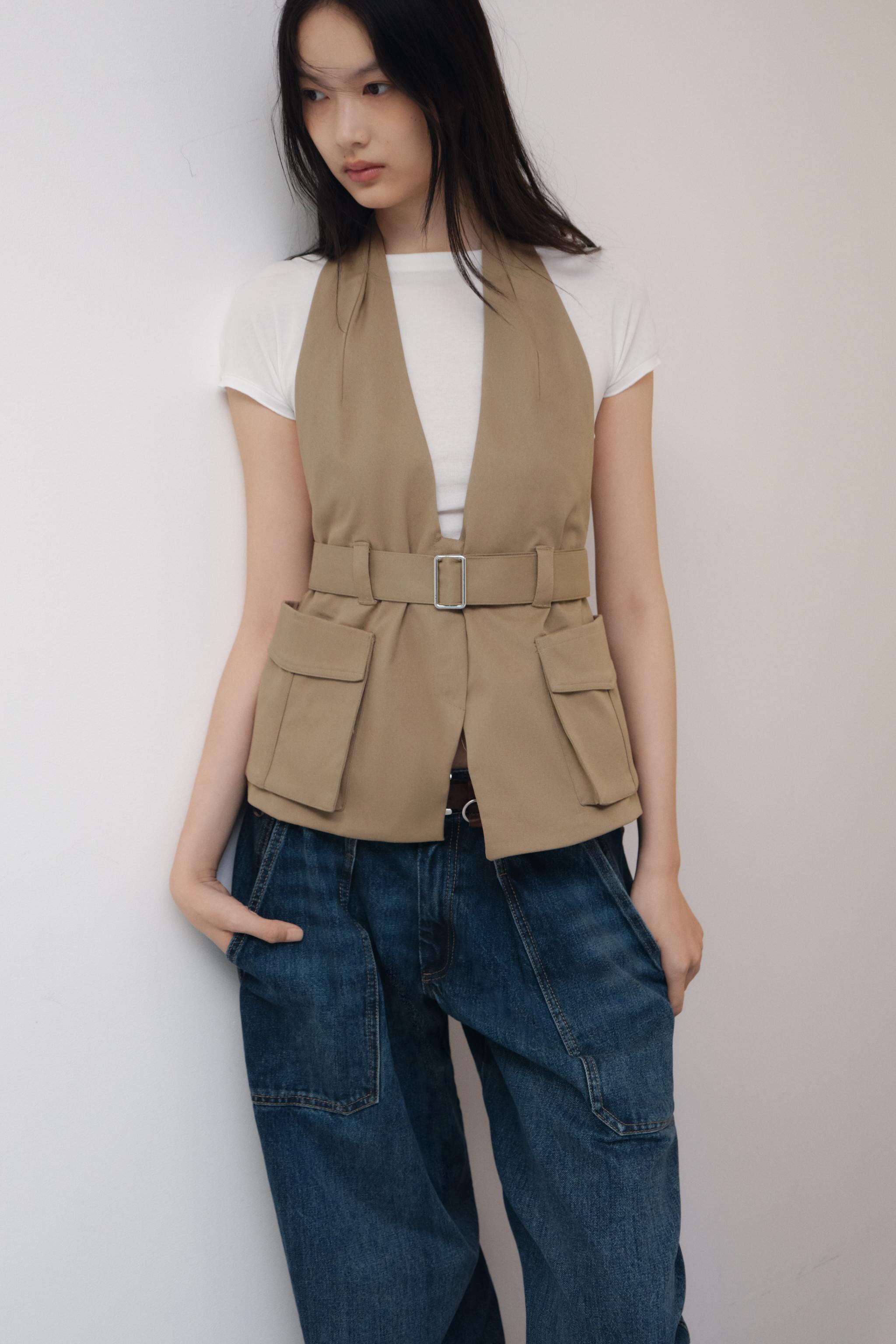 トップス bamkero BOW HALTER TOP - White | ZARA United States
