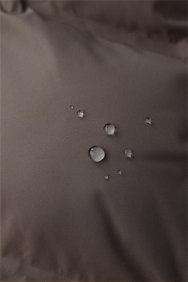 WATER-REPELLENT HOODED PUFFER COAT - Brown / Taupe by Zara