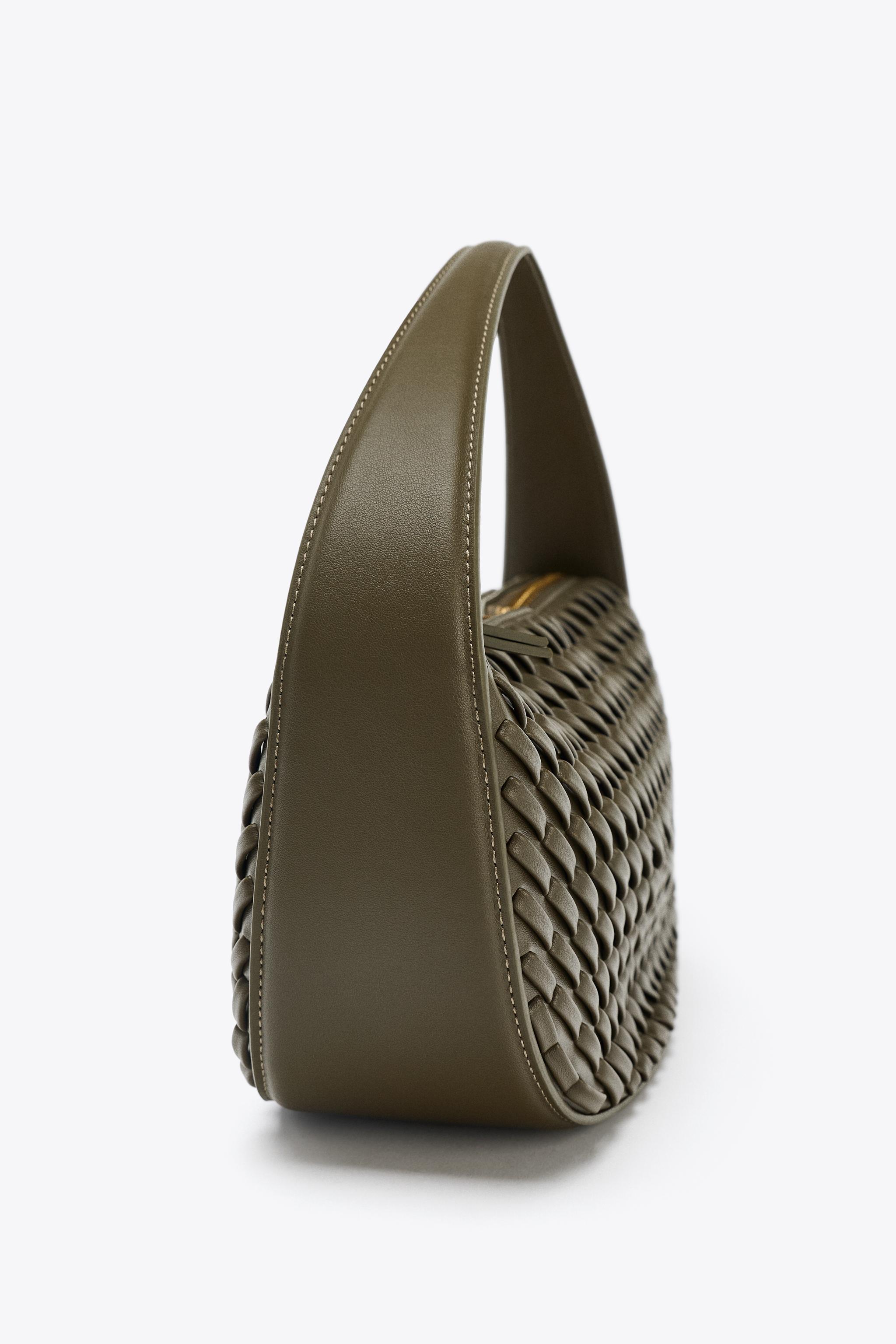 ZARA【NEW】WOVEN-EFFECT HANDBAG WOVEN EFFECT HANDBAG - Green | ZARA Canada
