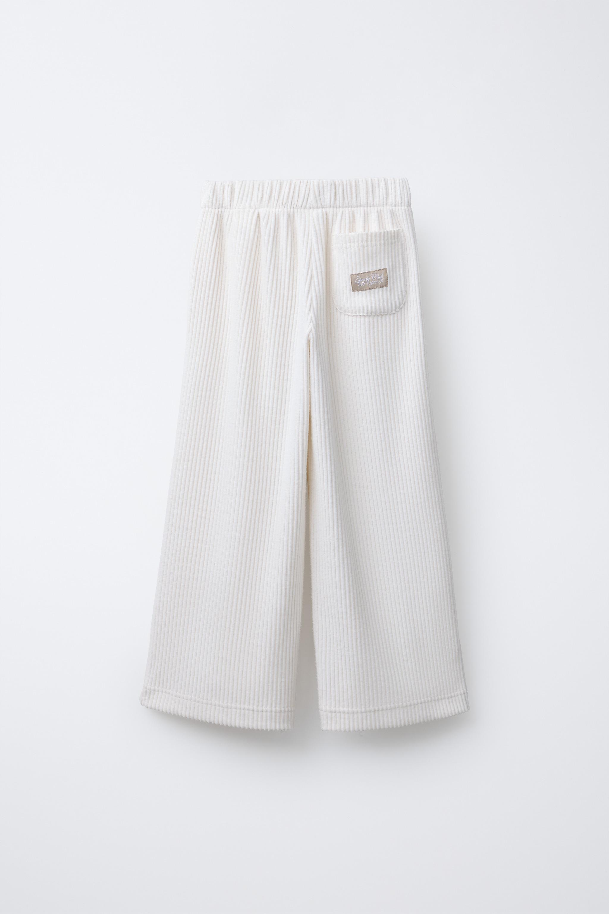 SOFT TOUCH RIBBED PANTS - Ecru | ZARA Canada