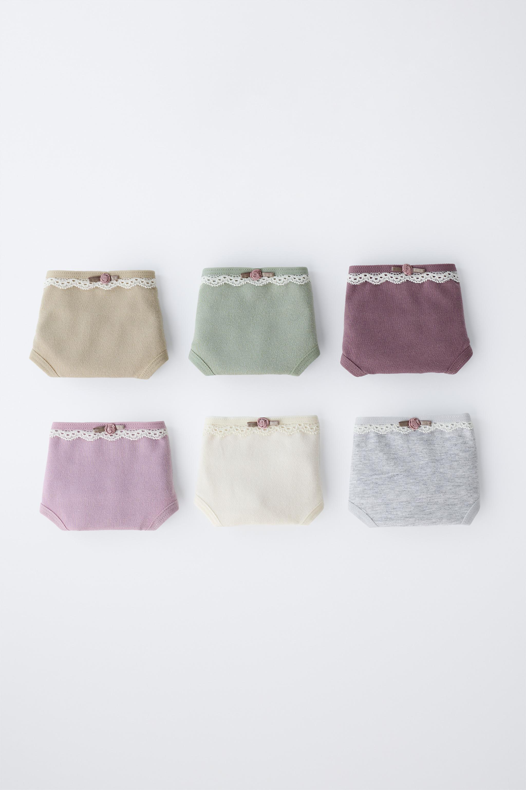 AGES 1 1/2-6/ SIX-PACK OF LACE UNDERWEAR