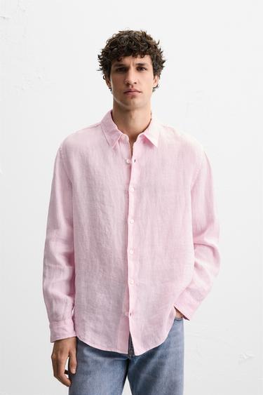 HEMD AUS 100 % LEINEN - Rosa von Zara