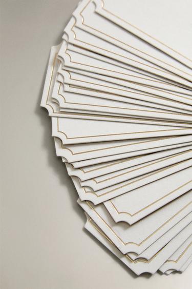 PACK OF CHRISTMAS PLACE CARD HOLDERS (PACK OF 12) - Gold by Zara - Image 2