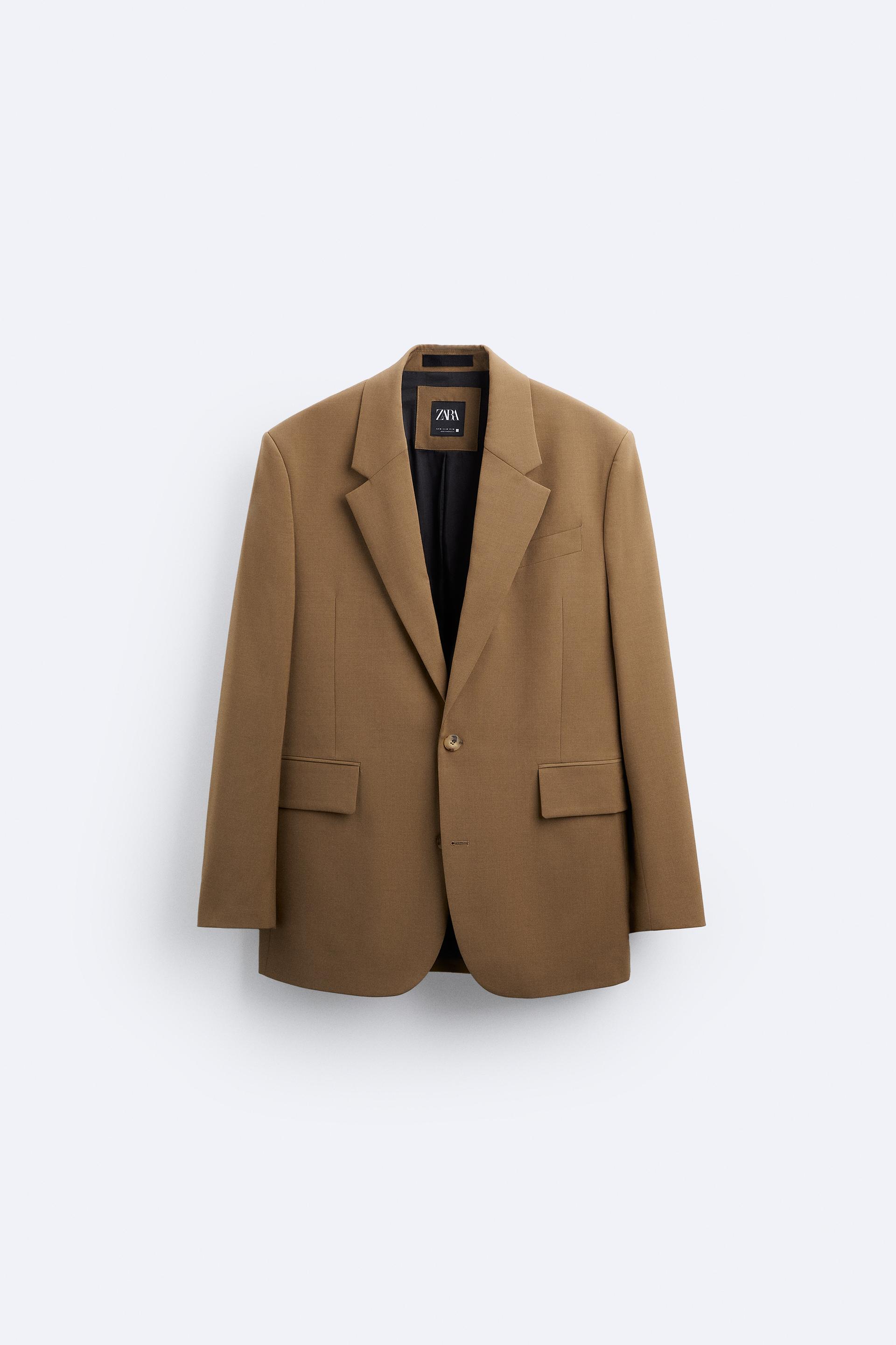 BLAZER DE TERNO COM LÃ - Caramelo