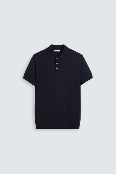 POLO PUNTO MEZCLA VISCOSA - Marino de Zara
