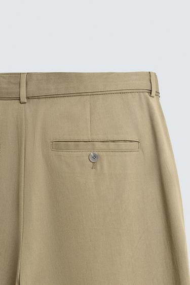 PANTALON FLUIDE PLIS CEINTURE - Vert moyen de Zara - Image 8