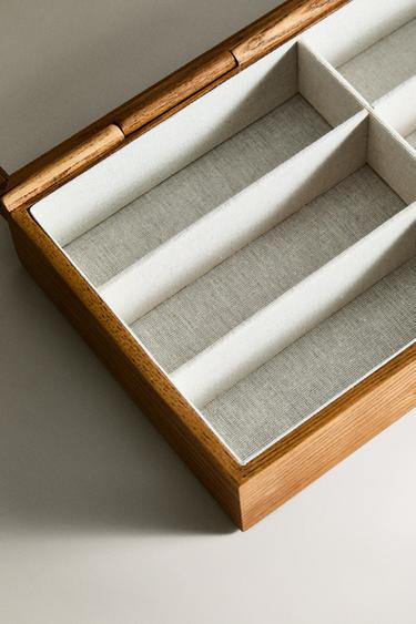 WOODEN JEWELLERY BOX FOR GLASSES - Brown by Zara - Image 3