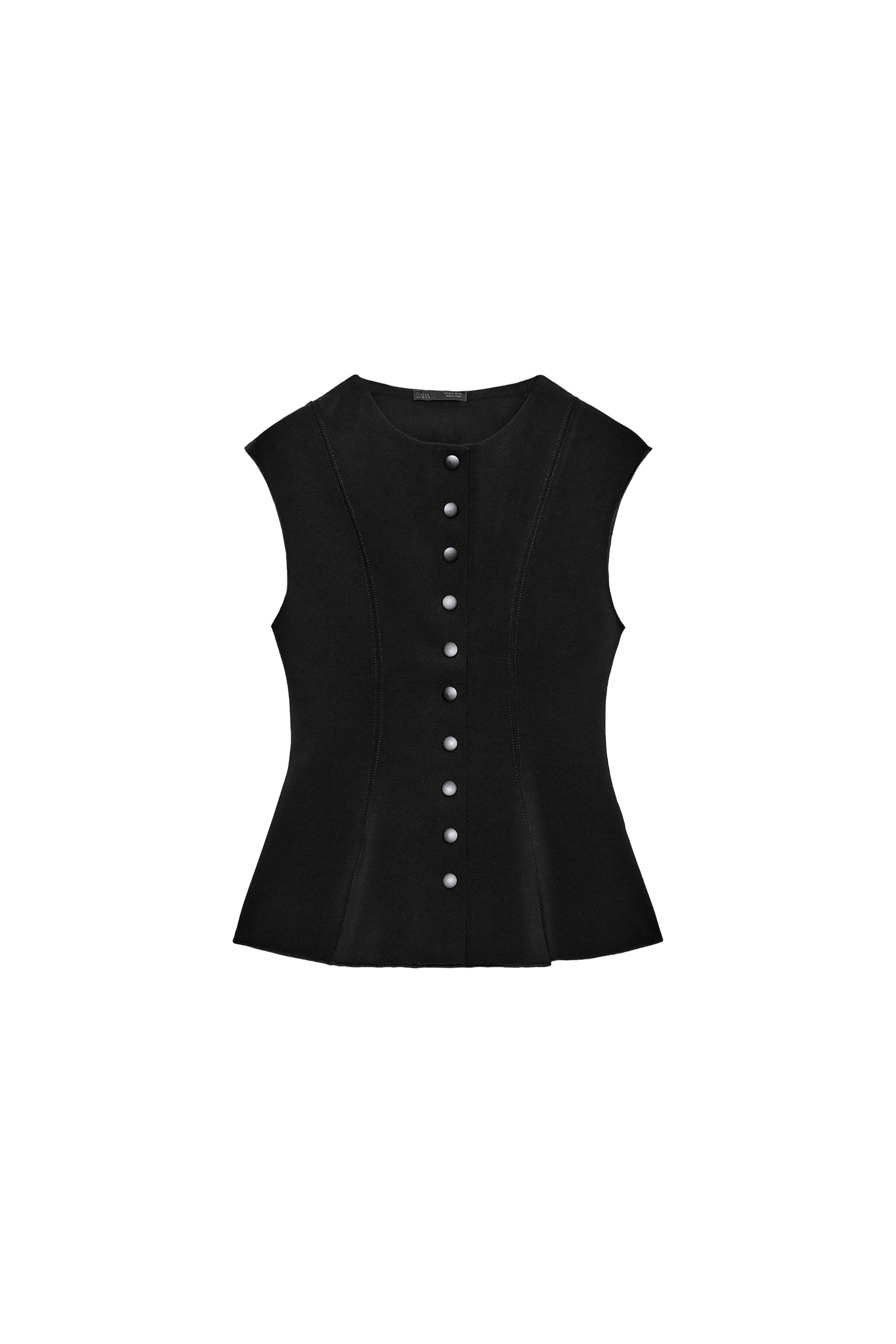 CONTRAST STITCHING VEST