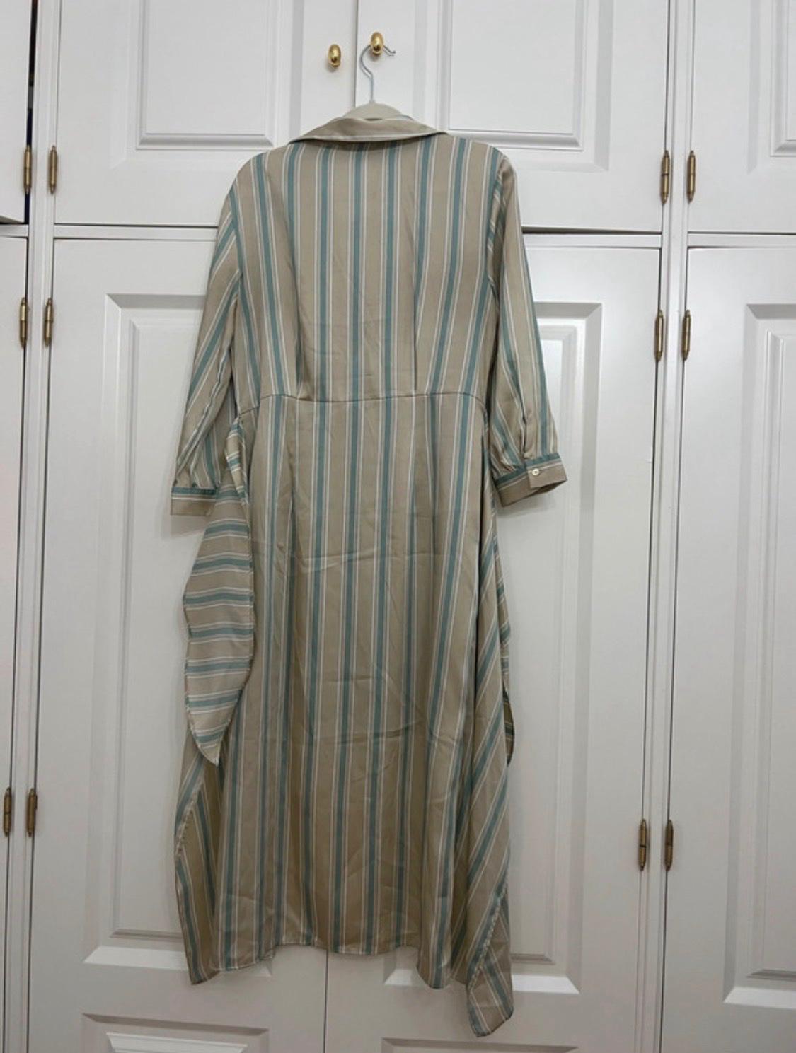 STRIPED SHIRT DRESS - Image 2