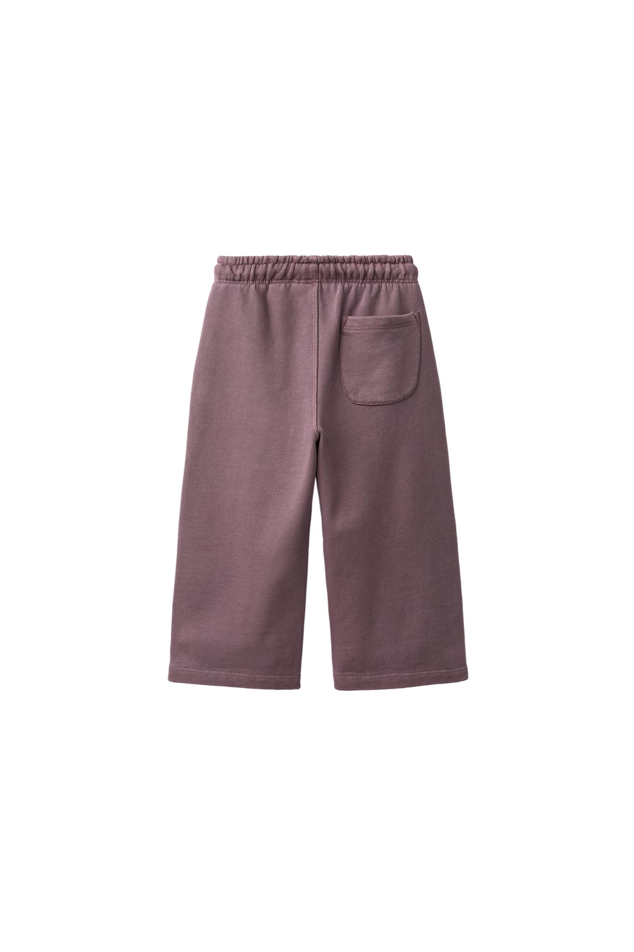 BALLOON FLEECE PANTS — Dark pink