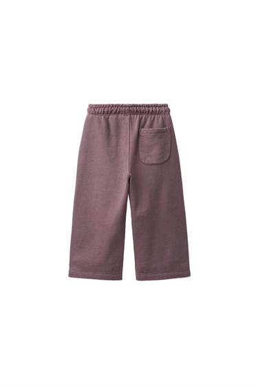 BALLOON FLEECE PANTS — Dark pink 2