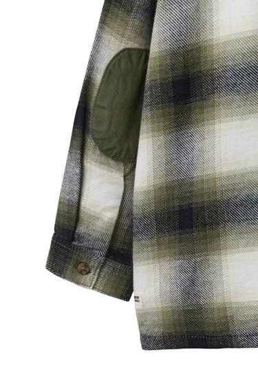 Zara PLAID POCKET SHIRT - Green