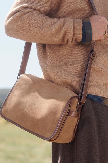 LIMITED EDITION LEATHER CROSSBODY BAG - Sand Brown by Zara - Image 1