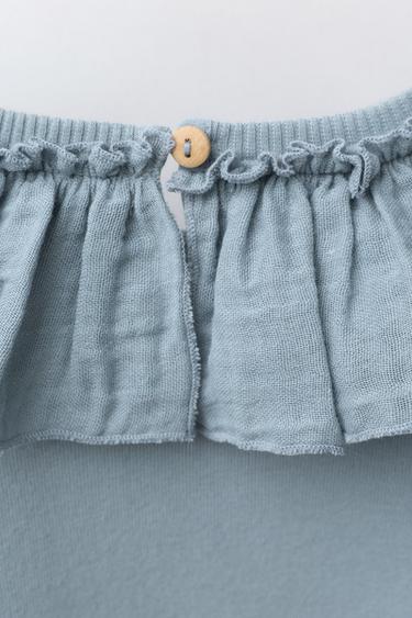 RUSTIC PETER PAN COLLAR SWEATSHIRT - Turquoise by Zara - Image 4