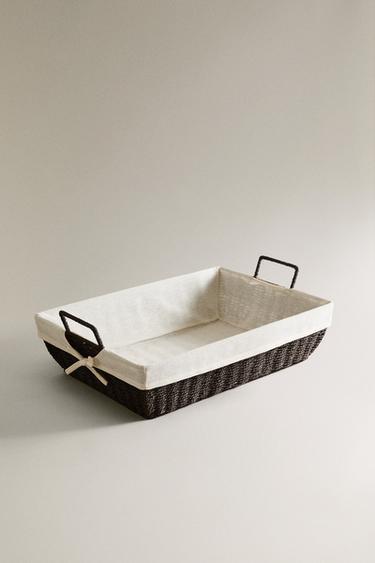 IRONING BASKET WITH COTTON LINING - Brown by Zara - Image 1