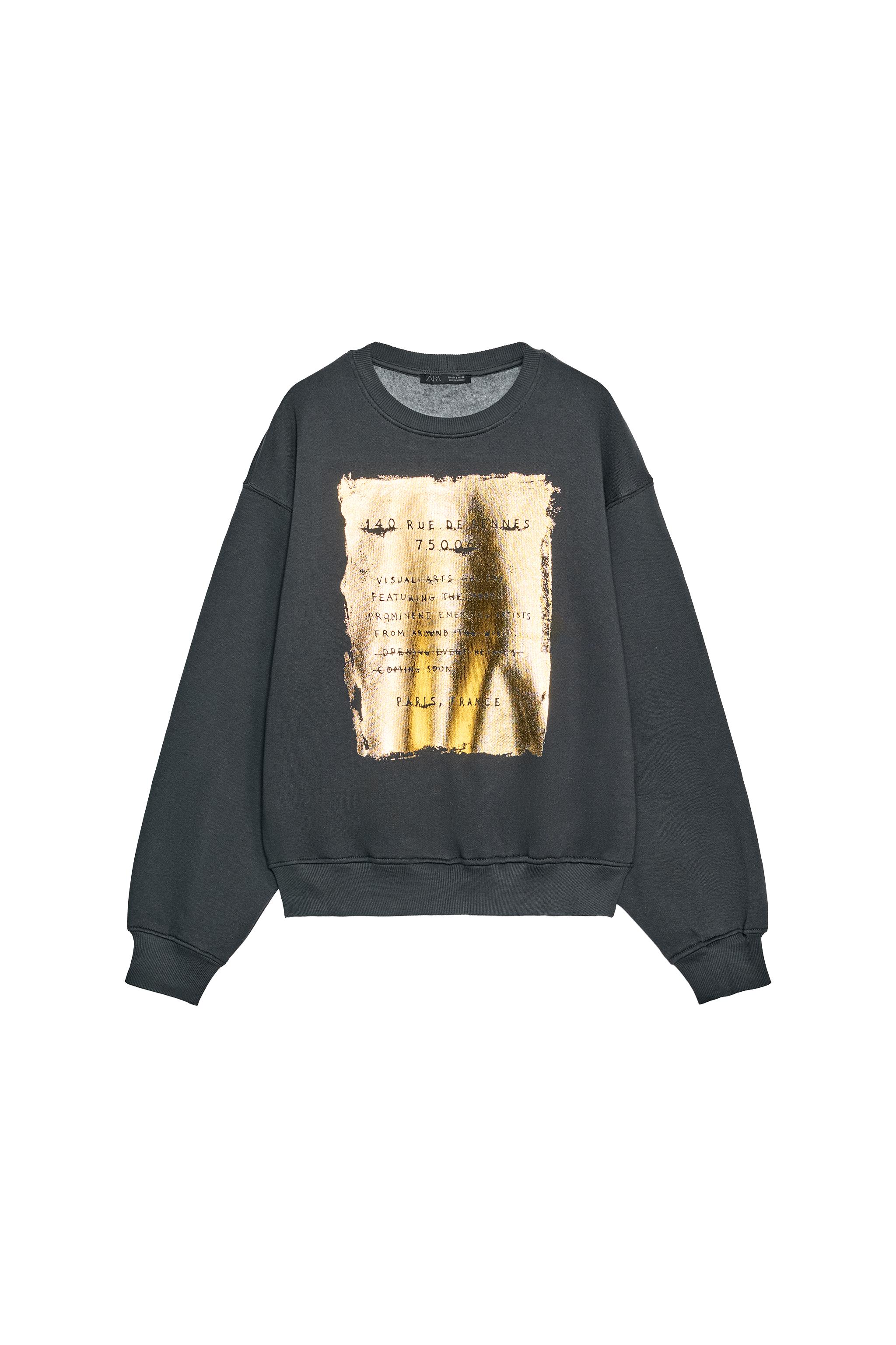 SUDADERA ESTAMPADO EFECTO METALIZADO