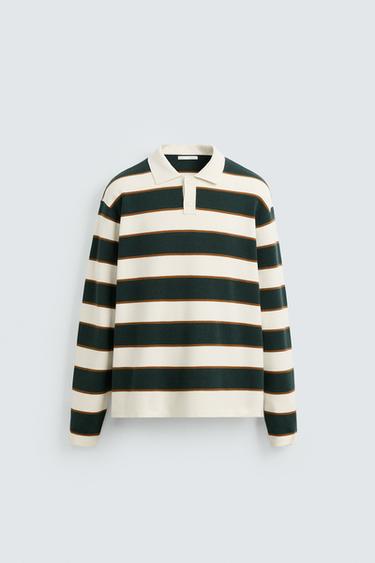 POLO EN MAILLE DOUCE - Raie verte de Zara