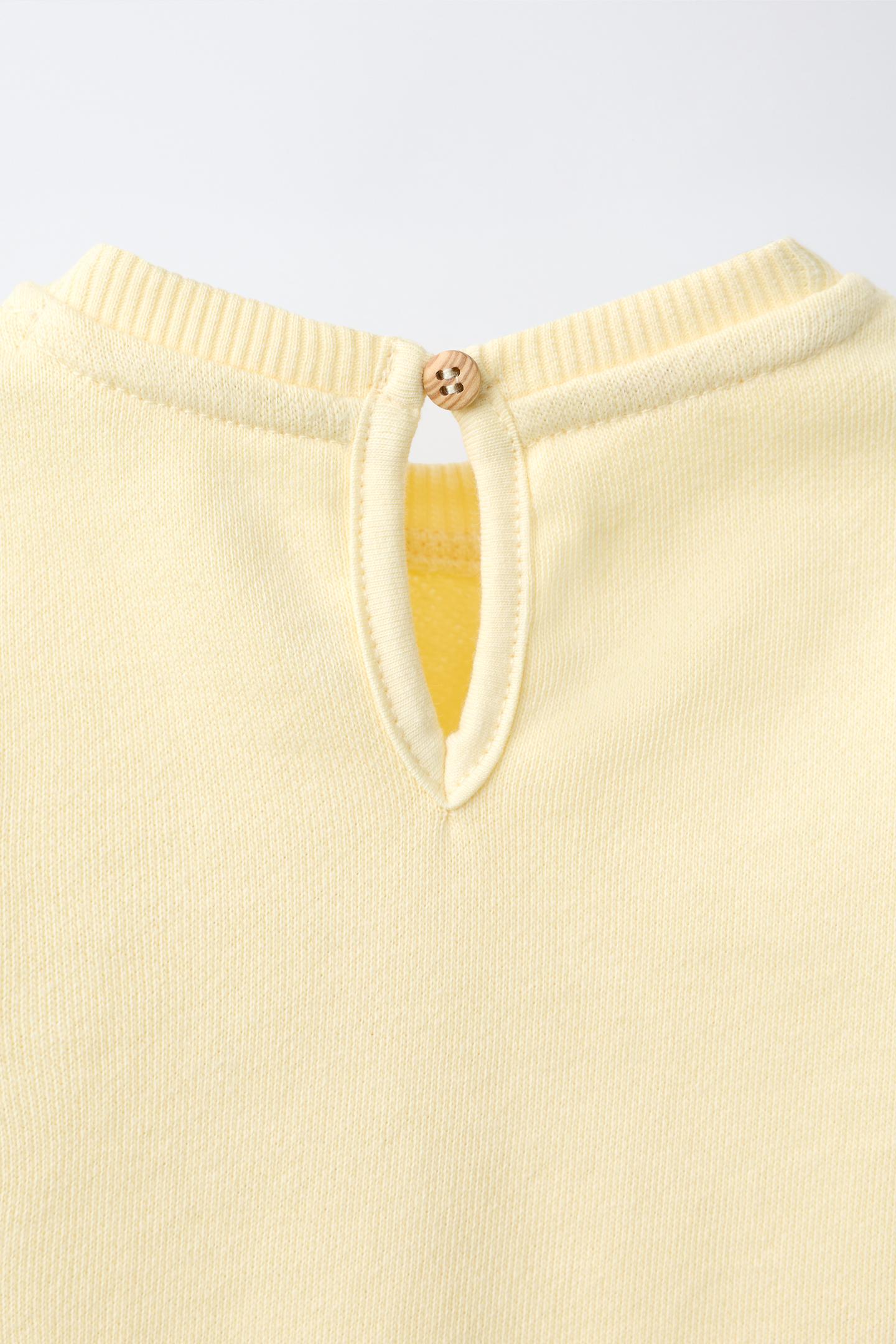 Детская толстовка Zara Embroidered, цвет: Жёлтый — фото 6