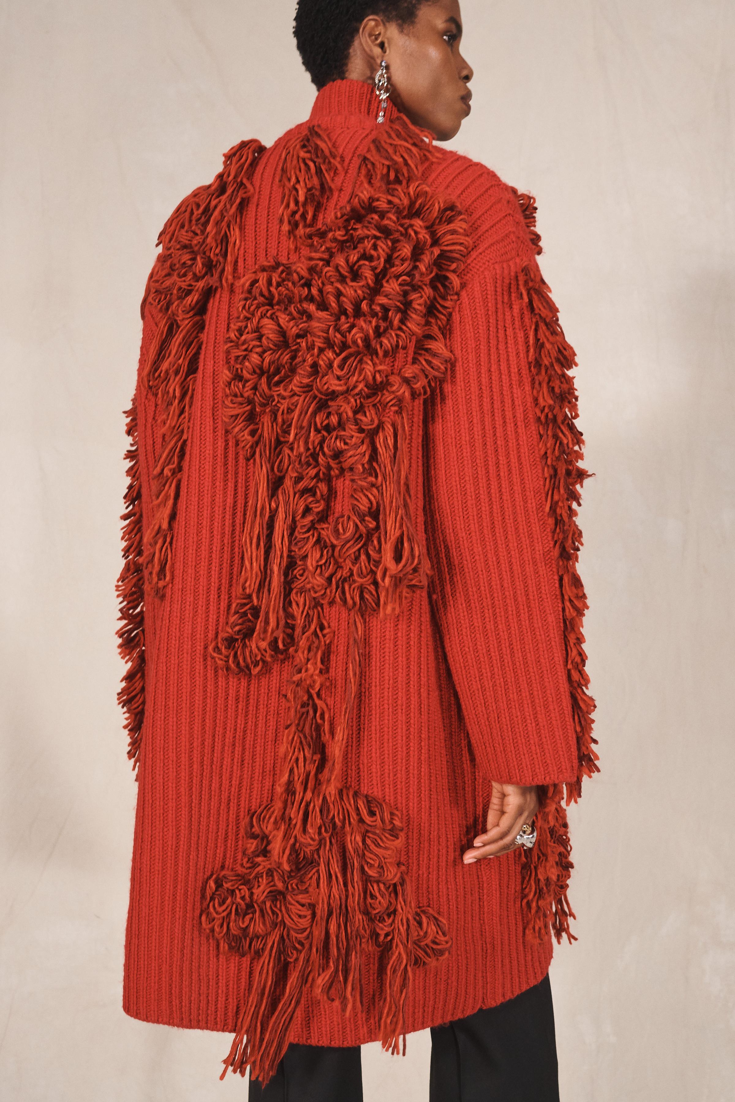 MANTEAU EN MAILLE À FRANGES ÉDITION LIMITÉE