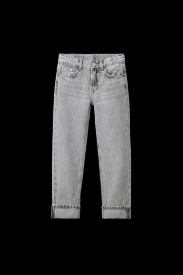 Zara STRAIGHT LEG JEANS - Light gray