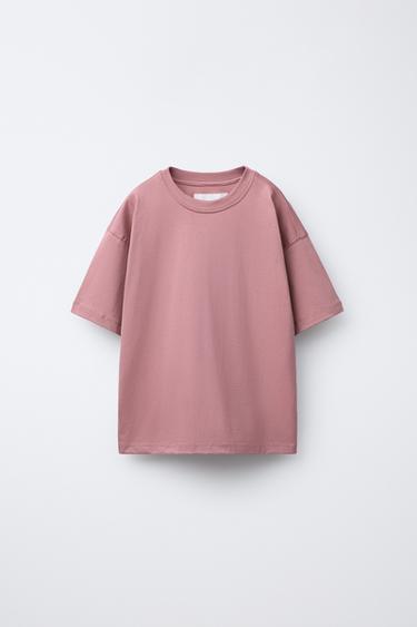 PLAIN MEDIUM WEIGHT T-SHIRT - Strawberry by Zara