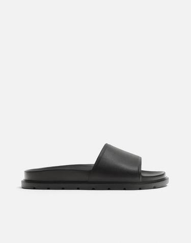Zara POOL SANDALS - Black