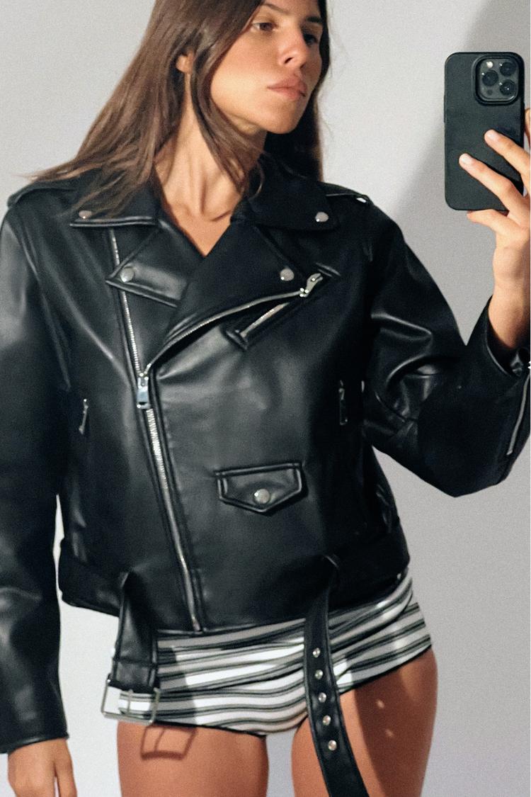 Boohoo Bikerjacke Kunstleder Boohoo Jacke Aus Fellimitat Bershka