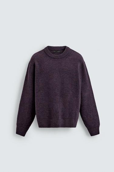 BOXY FIT TEXTURED JUMPER - Purple by Zara