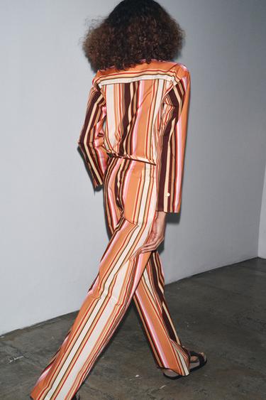 STRIPED FLARE TROUSERS ZW COLLECTION - Multicoloured by Zara - Image 2