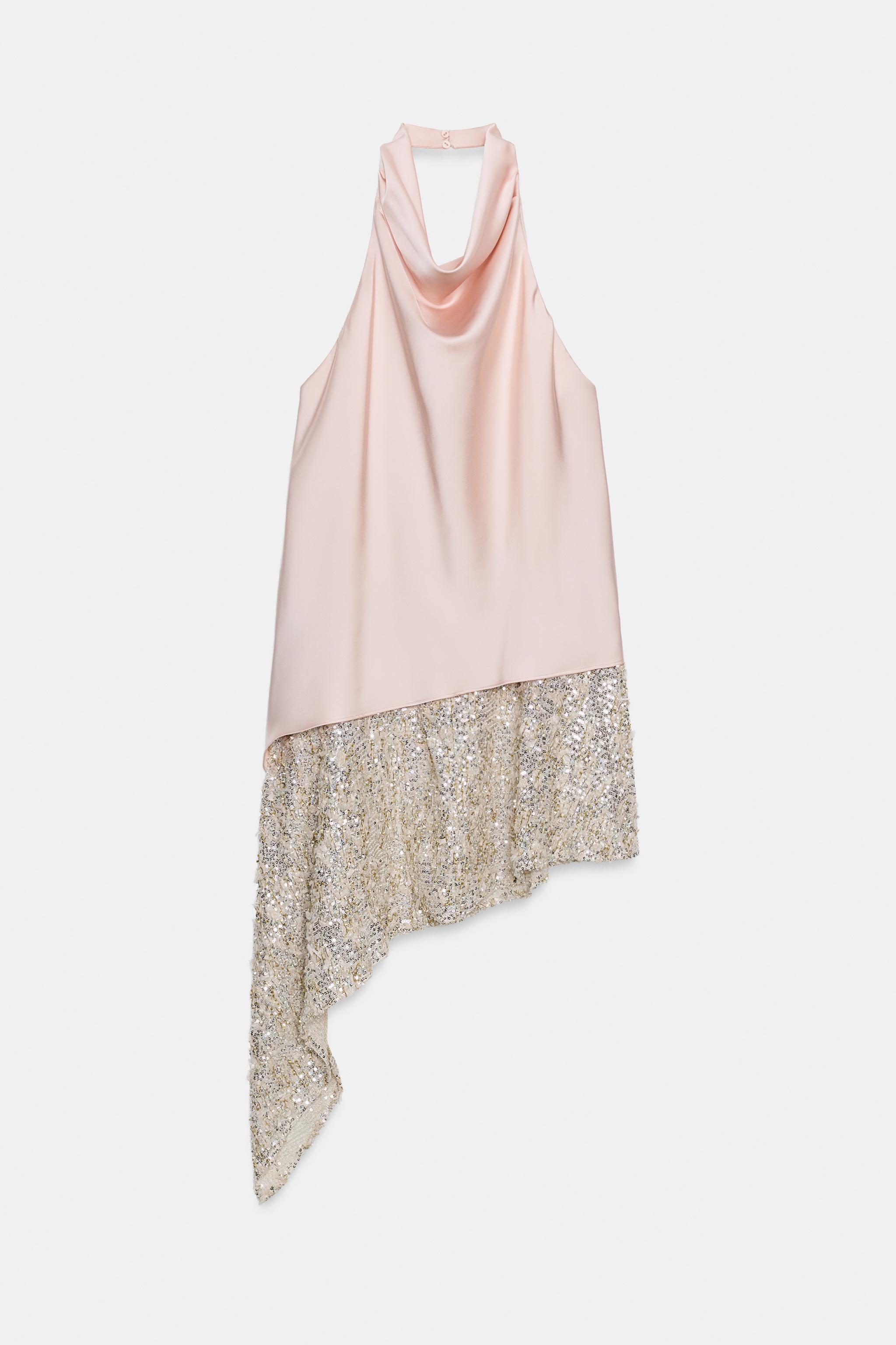 COMBINATION SEQUIN MIDI DRESS - Multicolored | ZARA United States
