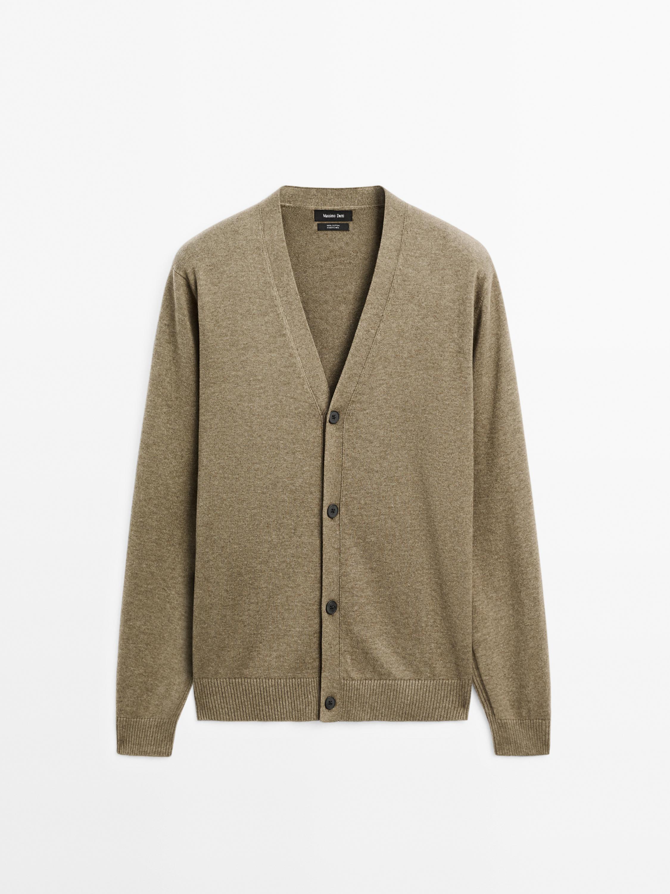 100% cotton knit cardigan