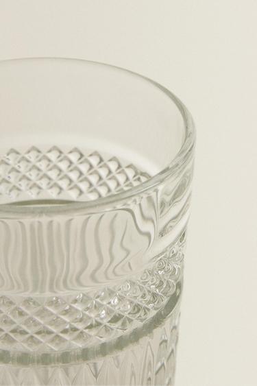 GLASS SOFT DRINK TUMBLER WITH RAISED DESIGN -  by Zara - Image 9