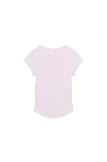 SHORT SLEEVE RIB T-SHIRT - Lilac by Zara