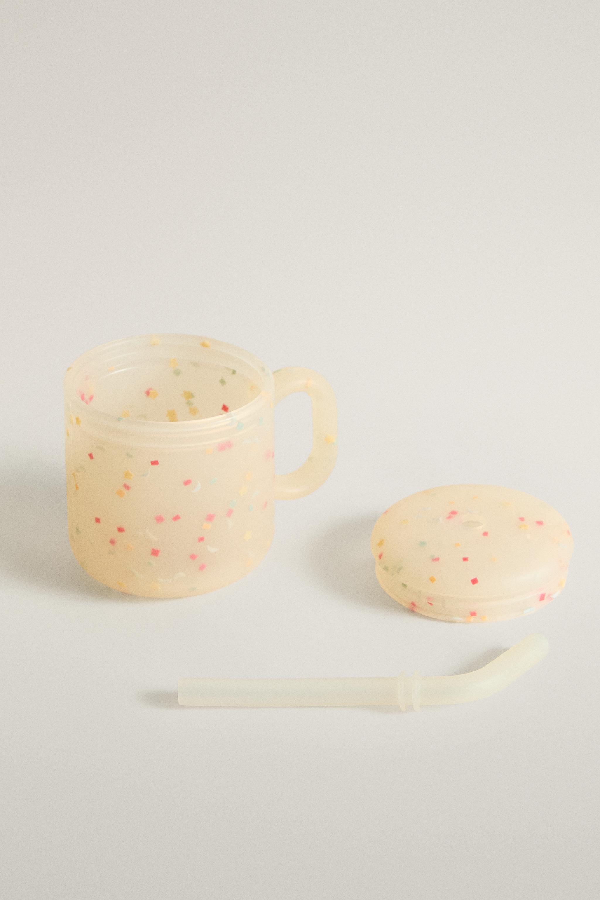 VERRE PAILLE ENFANT SILICONE CONFETTIS