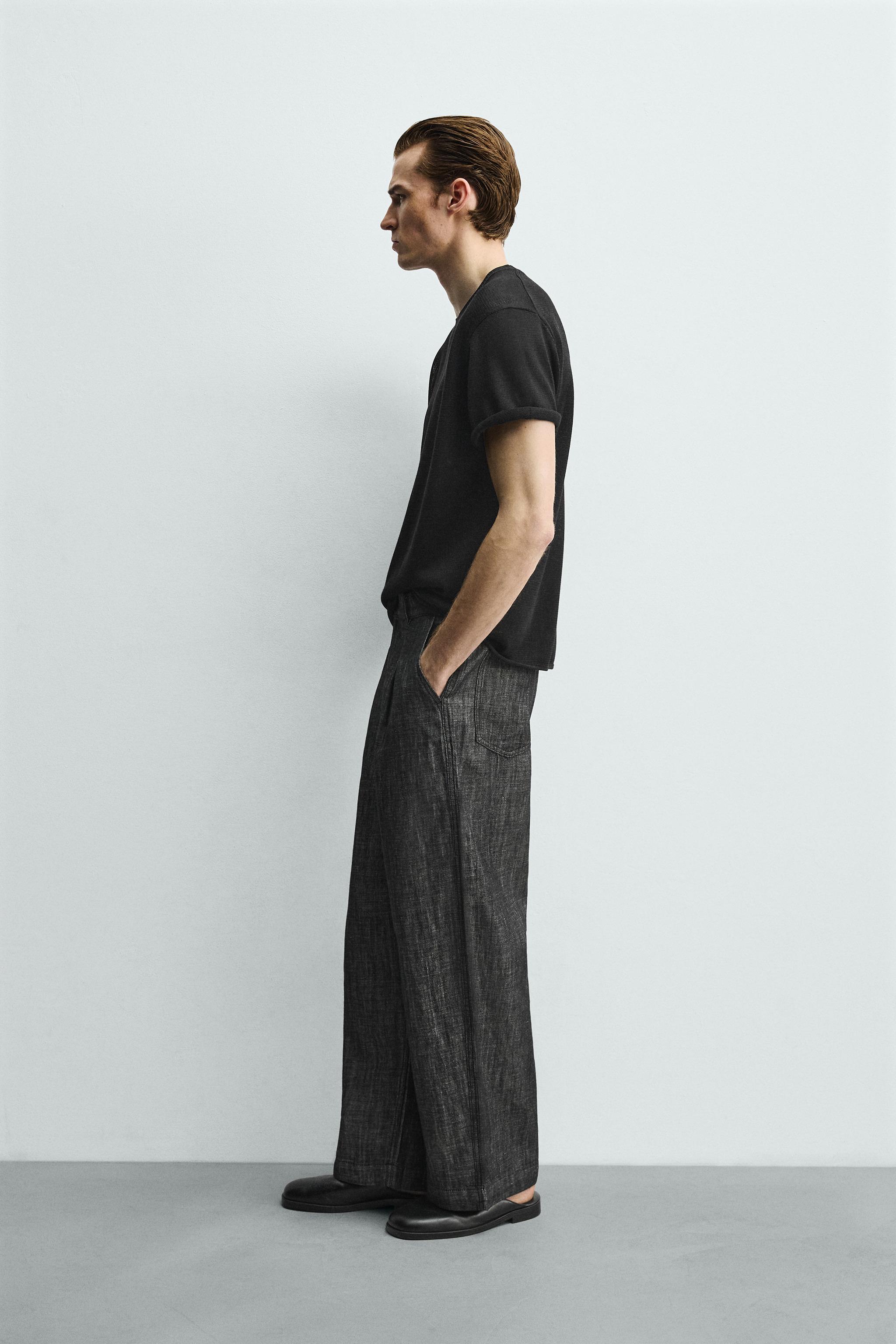 RELAXED FIT COTTON - LINEN PANTS